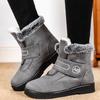 2024 Anti-Slip Platform Snow Boots for Women New Suede Winter Ankle Boots Woman Plus Size 43 Warm Thick Plush Cotton Shoes