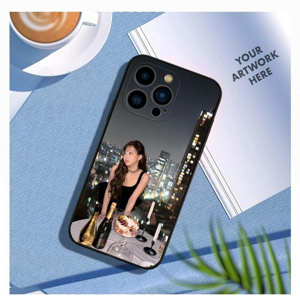Kpop N-Nayeon ABCD Phone Case For iPhone15,14,13,12 Mini 11 Pro XR,X,XS,MAX 7,8 Plus Silicone Cover Soft Black