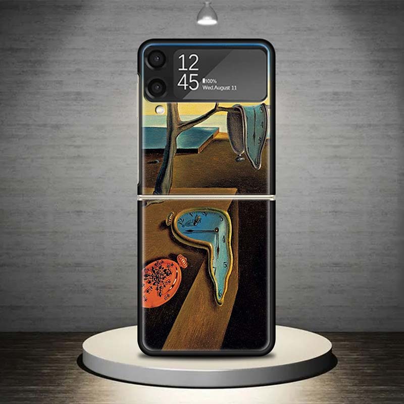 Чехол для телефона с рисунком Сальвадора Дали для Samsung Galaxy Z Flip 7 6 5 4 3 5G Ударопрочный чехол Z Flip7 Flip6 ZFlip5 Flip3 Flip4 Роскошный She