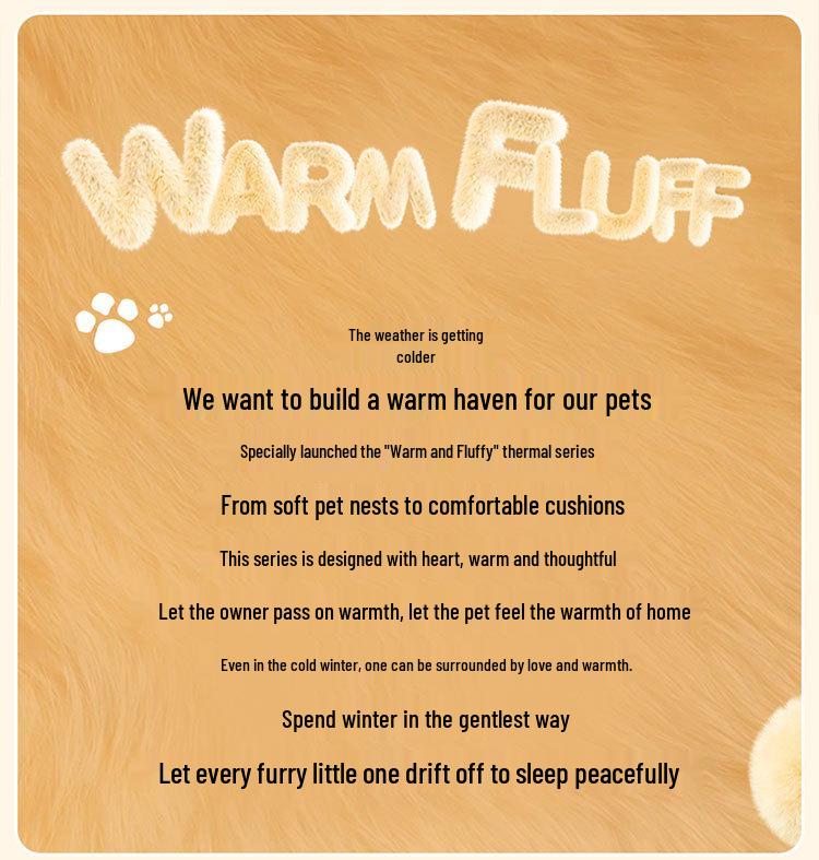 Осенне-зимнее уютное гнездо для питомцев для средних и крупных собак и кошек