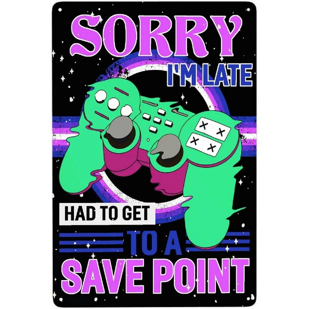 Ретро контроллер, коллекционеры, видеоигры, металлические жестяные знаки, винтажные постеры для игровой комнаты, бара, человека, пещеры, кафе, домашний декор стен, подарок