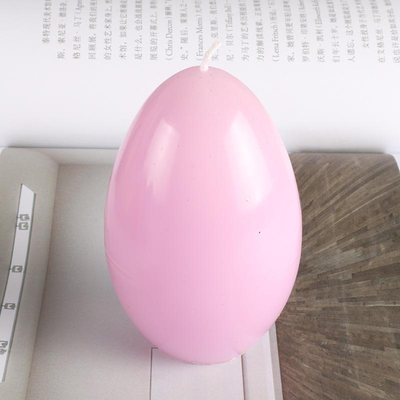 Birthday Party Wedding Egg Candle, Candy-Colored Glossy Simulated Egg-Shaped Candle