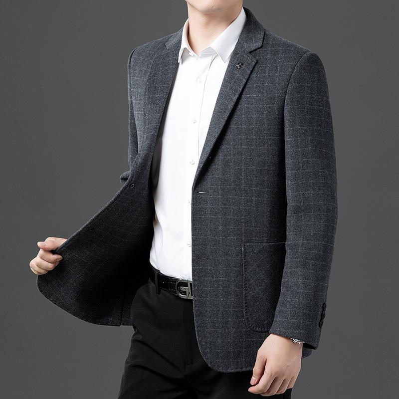 Мужской блейзер в стиле business casual, весна и осень, новый, высококлассный, мужское пальто для папы среднего возраста