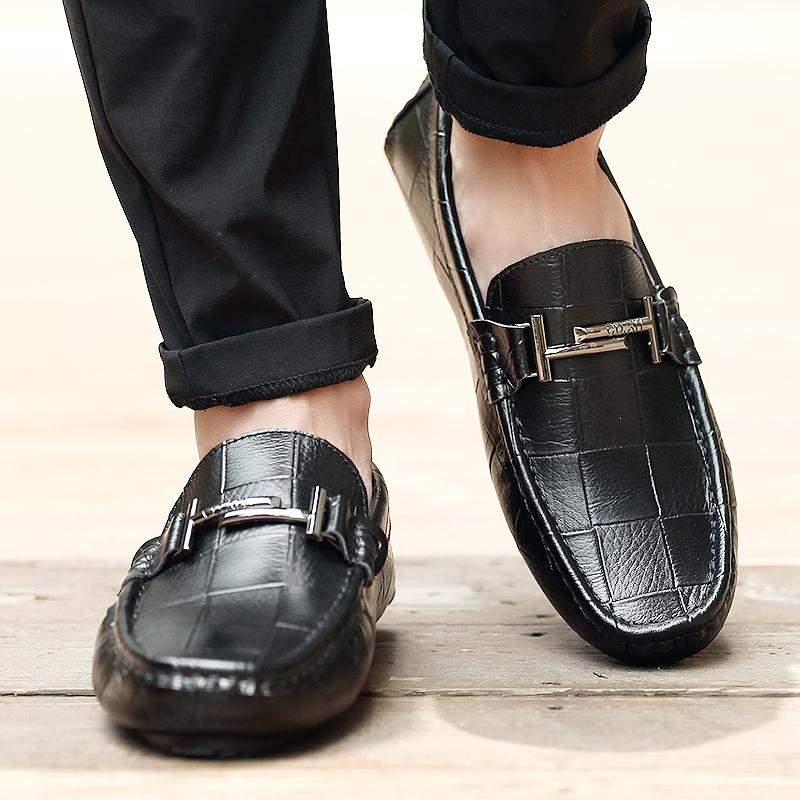 Модные мужские мокасины мягкие OUTDOOR высокого качества, удобные, сшитые вручную нитки, мужские туфли на плоской подошве, синие, мягкие, складные, Bean Shoes