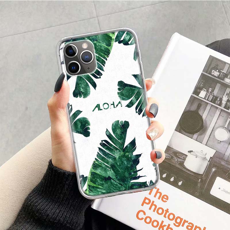 Green Venice Aloha Palms Printed Trees Phone Case For Apple iPhone 17 Air 16 15 Plus 14 + 13 Mini 12 11 Pro Max 7 8 SE 16Max Sof