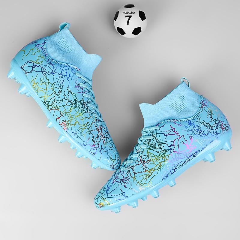 35-45 футбольные бутсы унисекс, студенческие футбольные бутсы большого размера, пластиковые бутсы с длинными ногтями AG, тренировочные футбольные бутсы с искусственным газоном