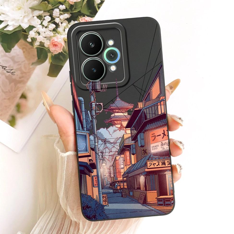 Чехол для Realme 15 Pro Корпус RMX5101 Силиконовый Роскошный Модный Цветы Каваи Милый Расписной Ударопрочный Чехол для Телефона