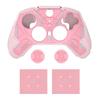 PlayVital Stellar Mecha Silicone Protective Cover for Xbox Elite Series Grip Protector with 2 Thumb Grip Caps and Mechanical Pink 2, Non-Slip