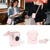 Waterproof AntiShock Pink PU Leather Crossbody Camera Case For Mini EVO Compact Storage Bag With Adjustable Strap