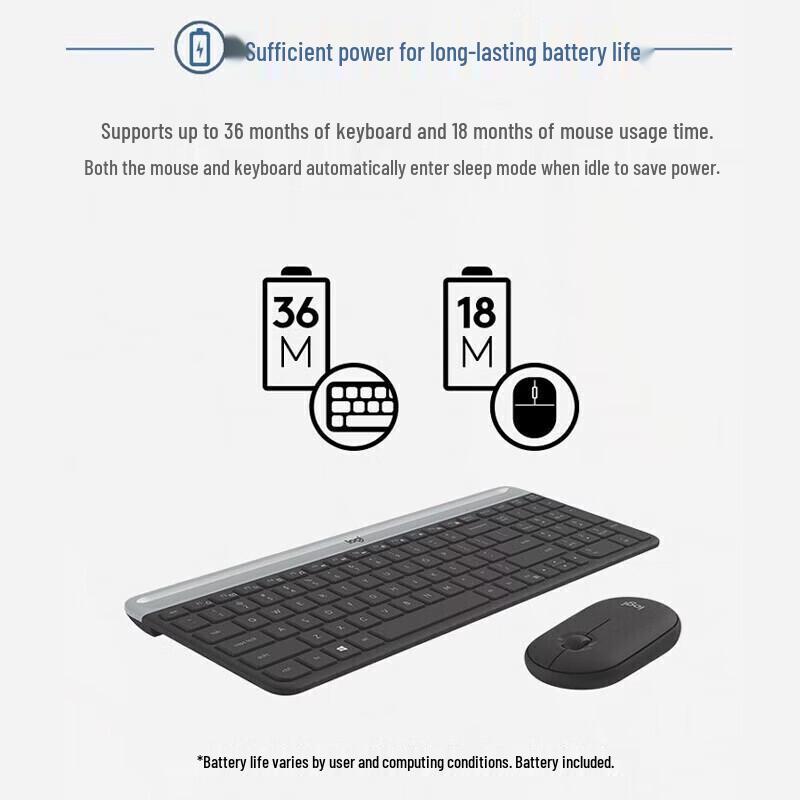 Logitech MK470 Тонкий беспроводной набор клавиатура и мышь