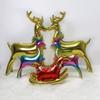 Deer Christmas Sleigh Balloon Inflatable Elk Aluminum Film Balloon Christmas Elk Balloon  Children