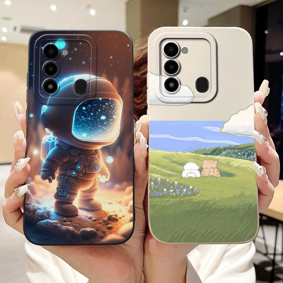 Чехол для Tecno Spark 8C KG5k KG5j KG5n Роскошный Конфетный Покрашенный Чехол Мягкий ТПУ Корпус Для Tecno Spark Go 2022 KG5 Spark8C Чехлы для Телефона