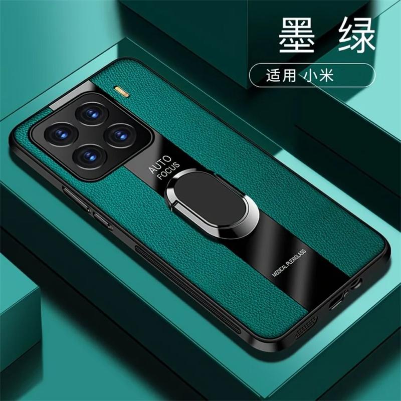 Магнитный чехол для Xiaomi 15T Pro, Роскошная кожаная задняя крышка с кольцом для Mi 15 T 5G, Силиконовый чехол, Ударопрочный бампер