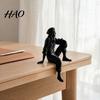 Креативные подарки для друзей 3D-печатная фигурка Путешественника в покое, Декор-скульптура сидящего на краю, Минималистичные художественные поделки из смолы, Художественный настольный декор