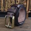Утолщенный американский ретро мужской ремень ручной работы, первый слой чистой коровьей кожи, модные джинсы, ремень из натуральной кожи, May Kaji