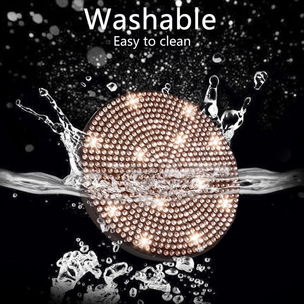 NBTEPEM Bling Car Cup Holder Coaster 2.75" Anti-Slip Shockproof Universal Fashion Car Coaster Insert