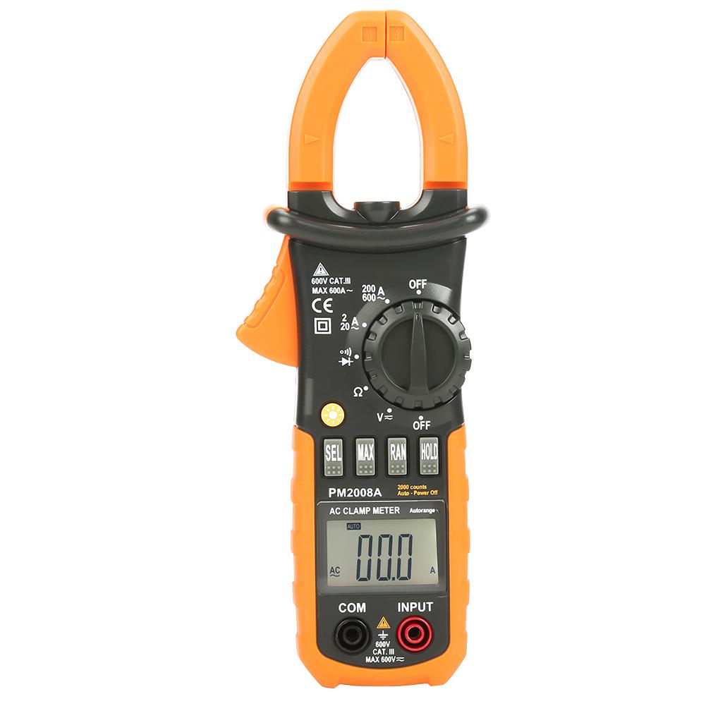PEAKMETER PM2008A Ручной цифровой ЖК-клещевой измеритель Напряжение AC DC Диагностический мультиметр