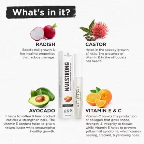 Bella Vita органическое масло для укрепления ногтей для роста и укрепления ногтей, белое, 12 мл