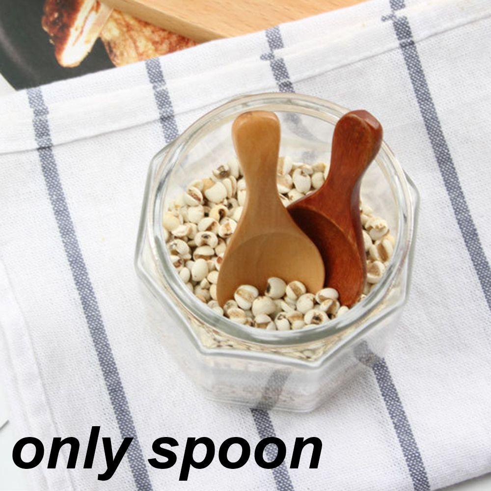 Home Living Condiment Scoop Natural Small Mini Coffee Tea Sugar Spoon Salt Wood Spoons
