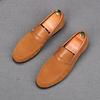 New Men's Suede Leather Flats Shoes Male Designer Comfortable Penny Loafter Homecoming Wedding Dress Footwear