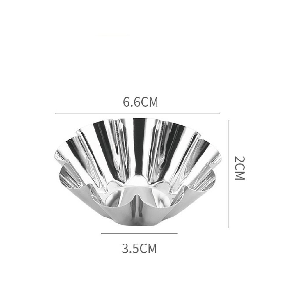 Многоразовая форма для печенья и пудинга Серебряная форма для десертов Формы для тарталеток Цветок Маффин