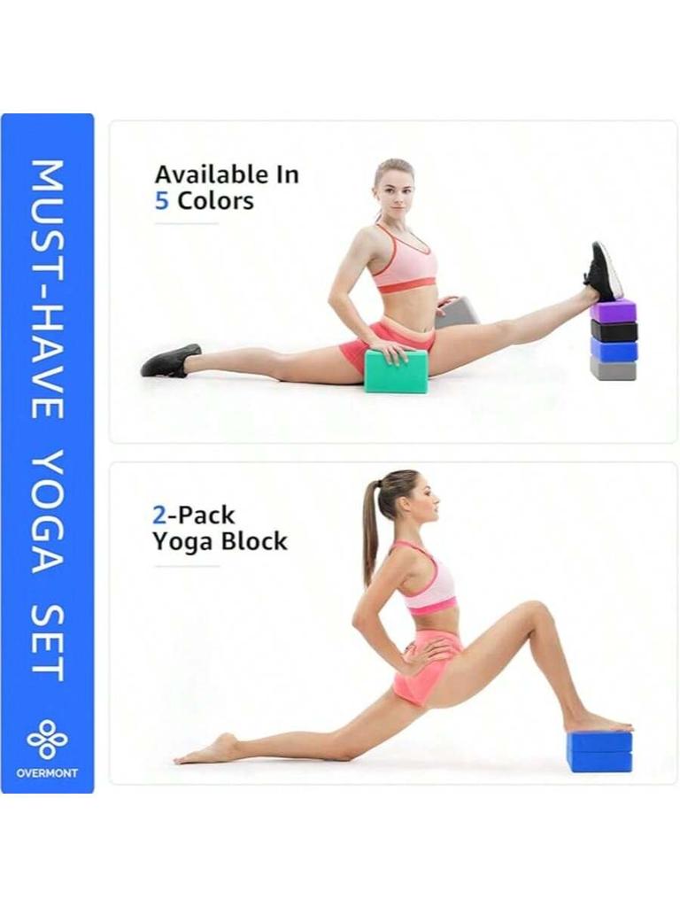 Два куска кирпичей для домашнего отдыха и йоги, пенопластовые кирпичи для пилатеса, многофункциональные армирующие коврики, домашнее фитнес-оборудование пенопласт