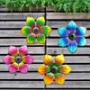 Home Decoration Sculpture Indoor Outdoor Metal Flower Ornament Garden Craft Wall Hanging Iron Art