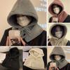Теплая вязаная шапка-балаклава с защитой от ветра, зимний шарф с капюшоном для мужчин и женщин