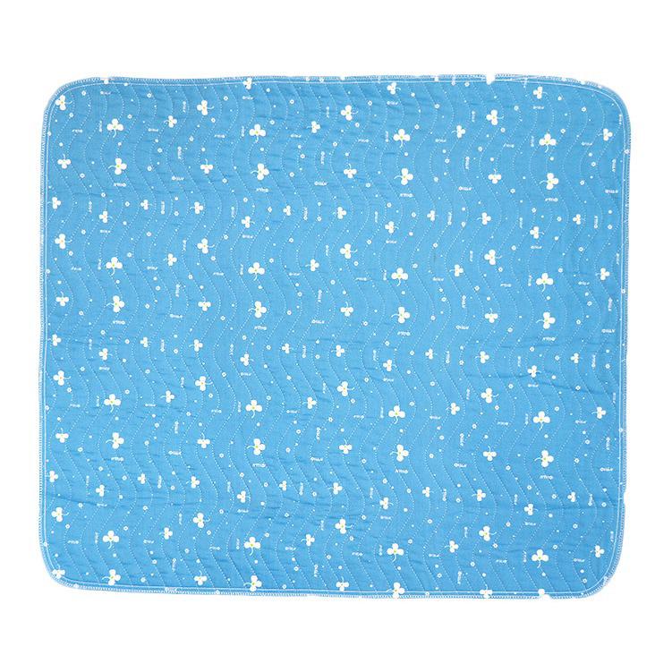 Washable Four-Layer Incontinence Pad: Breathable Cotton Bed Protector for Adults