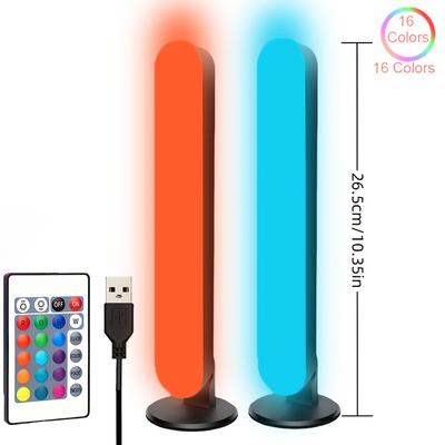 1/2 шт. Светодиодные настольные умные RGB световые панели с пультом дистанционного управления, 16 цветов, USB-штекер, ночник для игрового стола, офиса, вечеринки, ТВ-фона, подарок