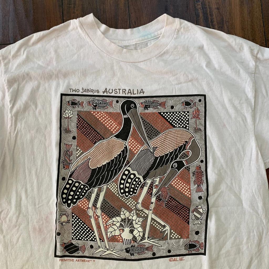 Australia Vintage T Shirt Travel Birds Pelican Ocean Beach Vacation Travel Rap