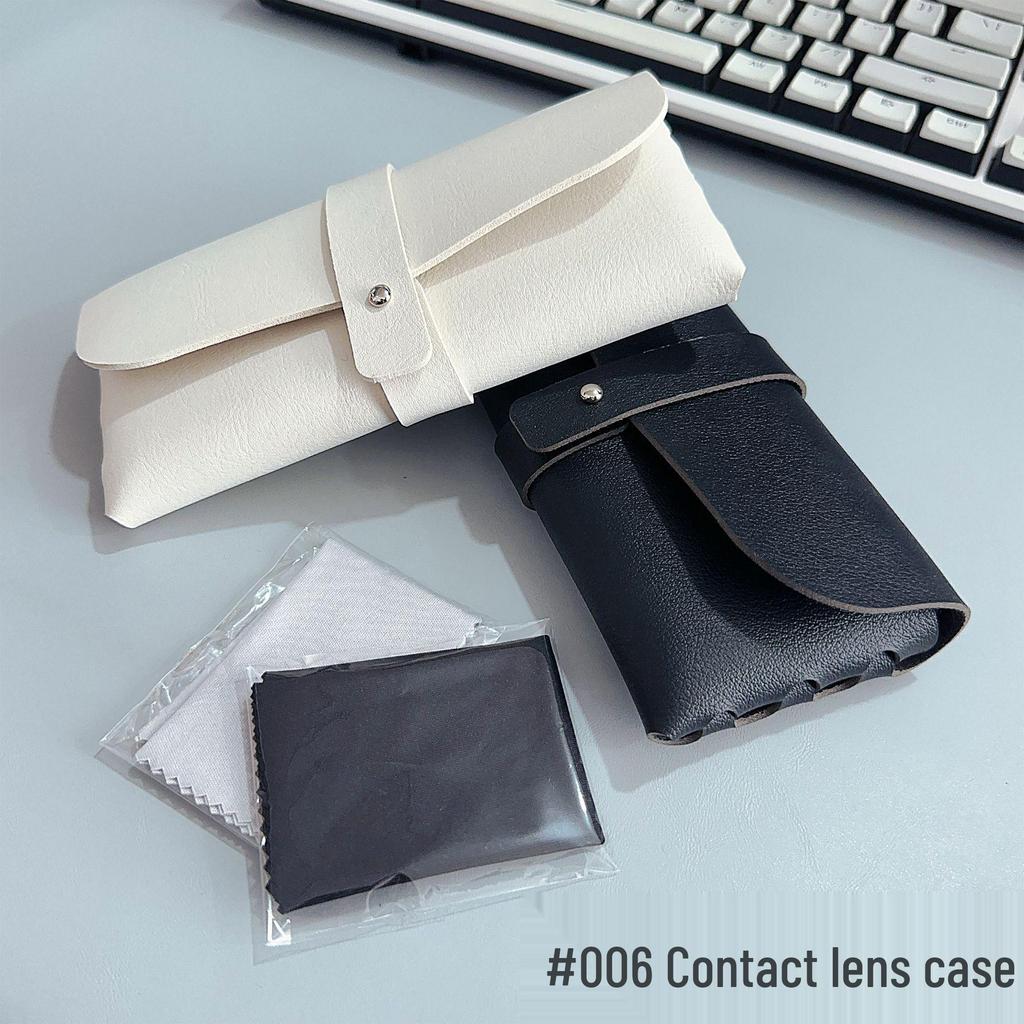 Multi-color Anti-slip Eyeglass Case with Chain and Cloth for Prescription and Reading Glasses