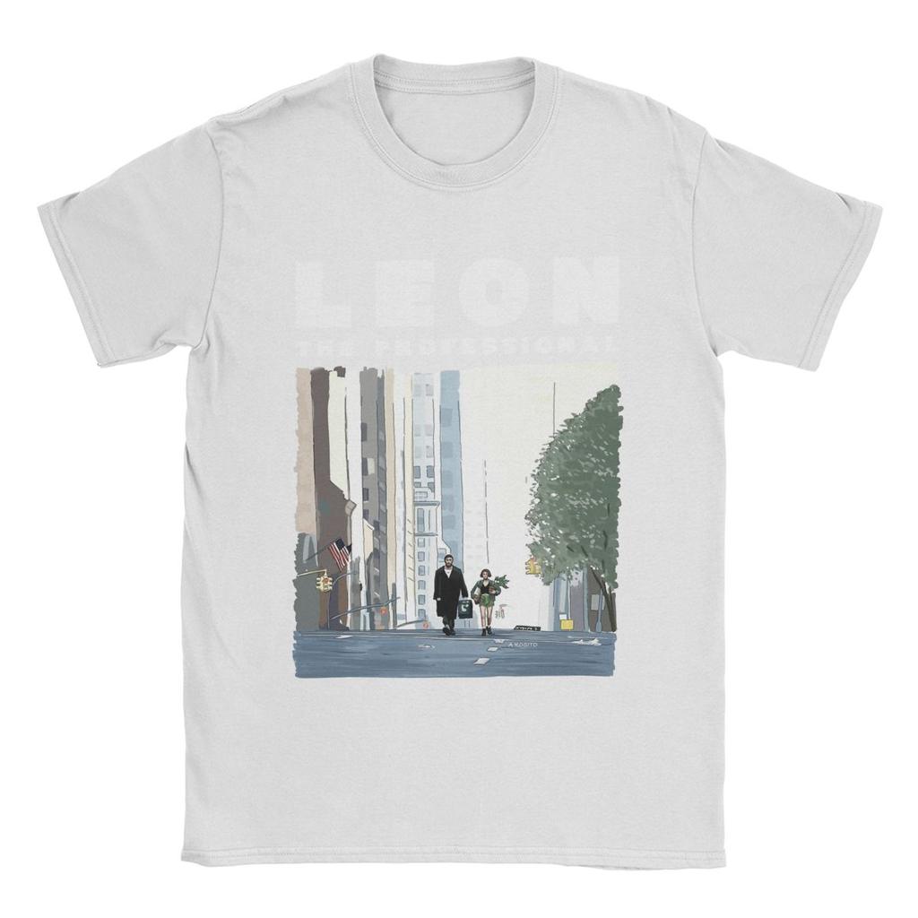 Футболки Leon The Professional для мужчин, забавные футболки из 100% хлопка с круглым вырезом и коротким рукавом, одежда больших размеров