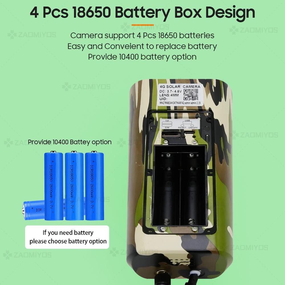 4G SIM Солнечная наружная водонепроницаемая 5MP 2K беспроводная камера обнаружения людей/животных наблюдение двусторонняя связь безопасность дикая природа камера