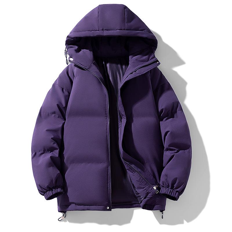 Однотонная универсальная хлопковая куртка для женщин, осенне-зимняя, в корейском стиле, модная, свободного кроя и плотная, мужская повседневная хлопковая куртка для пары