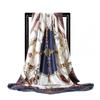 Fashion Hijab Scarf For Women Print Silk Satin Hair Scarfs Kerchief 90*90cm Square Neckerchief Headband Scarves For Ladies