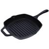 Victoria Cast Iron Grill Long Griddle Flaxseed Oil Seasoned Pan, Square, Handle, Pan,
