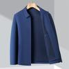 Middle-aged and Elderly Simple Casual Lapel Jacket Spring and Autumn New Light Business Executive Jacket Anti-wrinkle Non-ironing Jacket