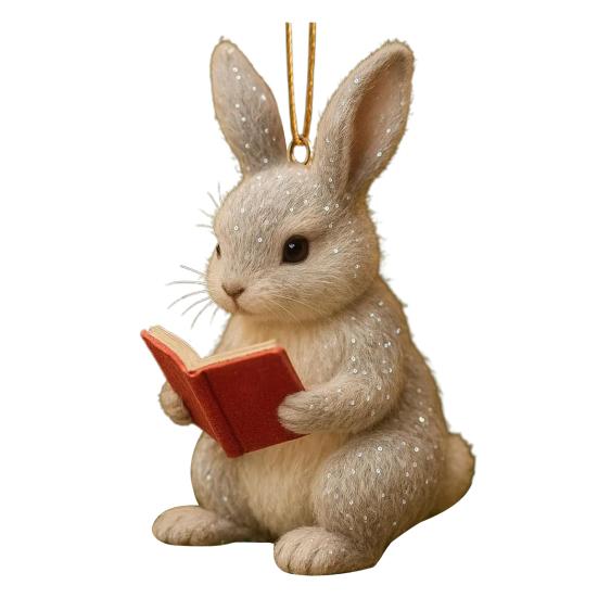 Любитель Книг Животное Орнамент 2D Акриловая Птица/Еж/Кролик/Сова/Белка Читающий Орнамент Лесной Читатель Подвесной Кулон Подарок