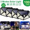 100LED Solar Lamp, Outdoor Solar Lamp, Power Supply, Sunlight, 3 Modes, Motion Sensor