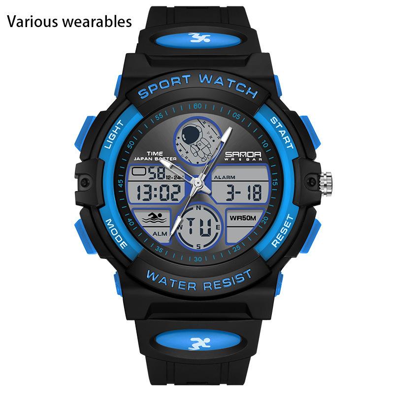 Электронные часы многофункциональные студенческие водонепроницаемые трендовые мужские и женские часы-астронавты