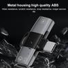 2 In 1 USB-C / Type-C To Dual USB-C / Type-C T-Type Audio Mobile Phone Charging Adapter