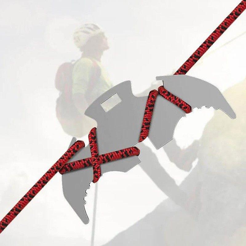 Складной гравитационный крюк из нержавеющей стали для альпинизма и выживания на открытом воздухе