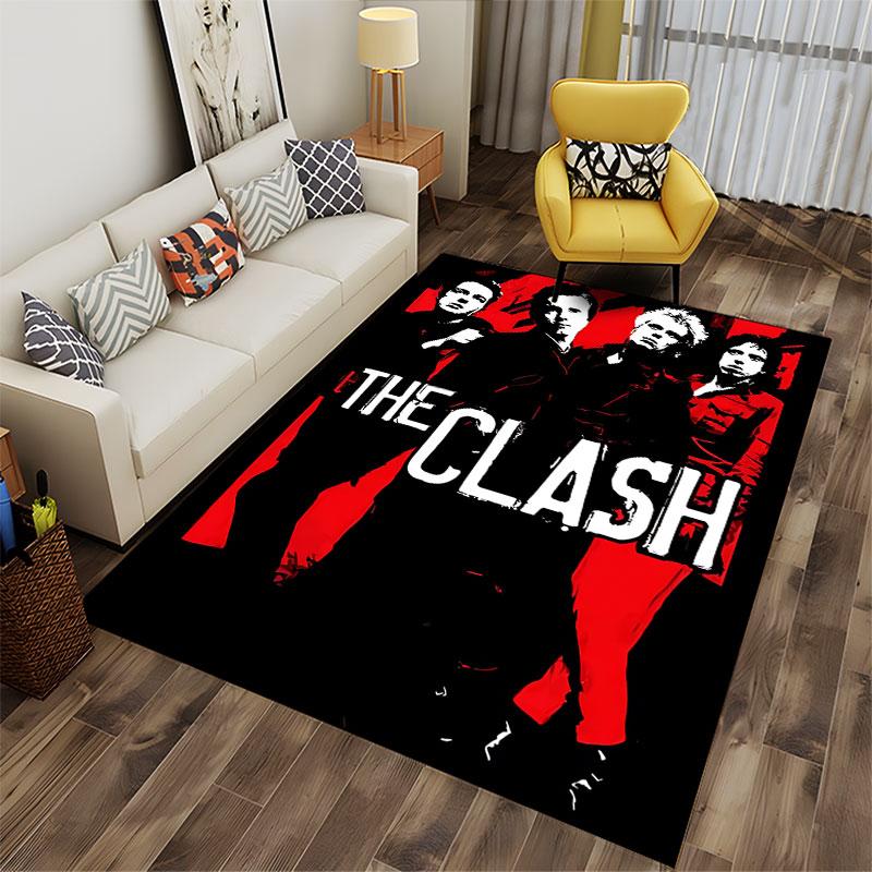 The Clash Punk Band Poster Art suitable as a non-slip mat for the living room or bedroom sofa