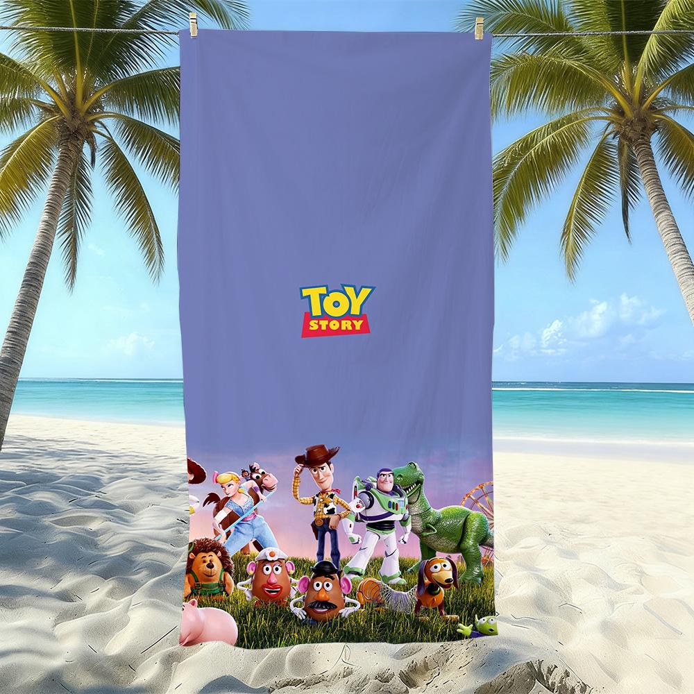 New Bath Light Beach Towel Children'S Adult Toy Story Bath Towel Water-Absorbing Quick-Drying Towel
