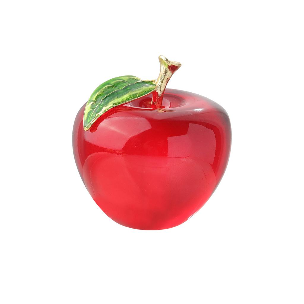 Christmas Crystal Sculpture Apple Decor Christmas Festival Atmosphere Holiday Decoration Crafts Crystal Car Home Decor