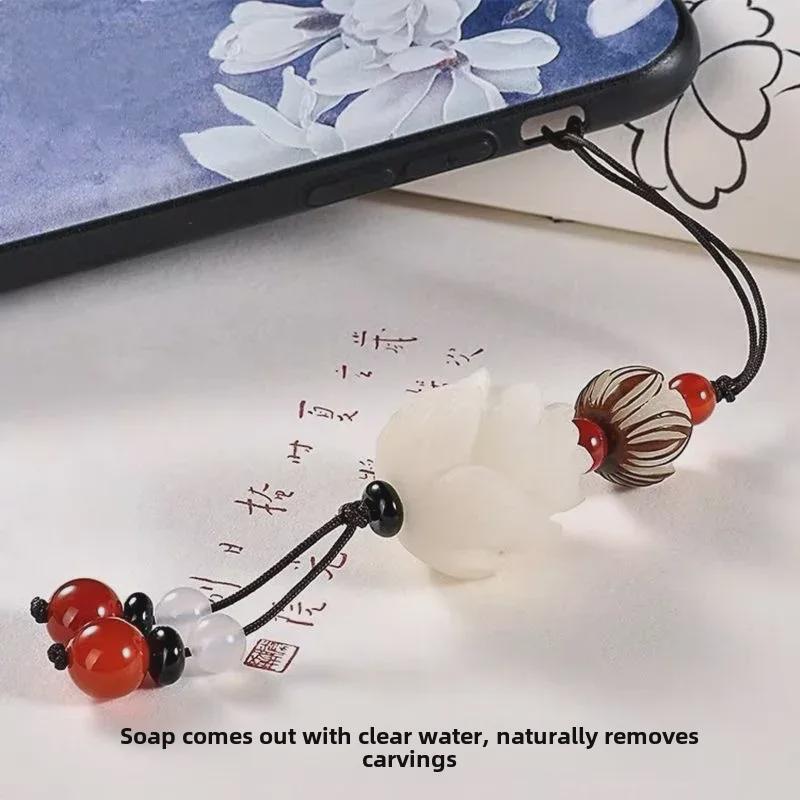 Women's Fortune-Bodhi Lotus Pendant: USB Lanyard & Phone Chain In Chinese Style