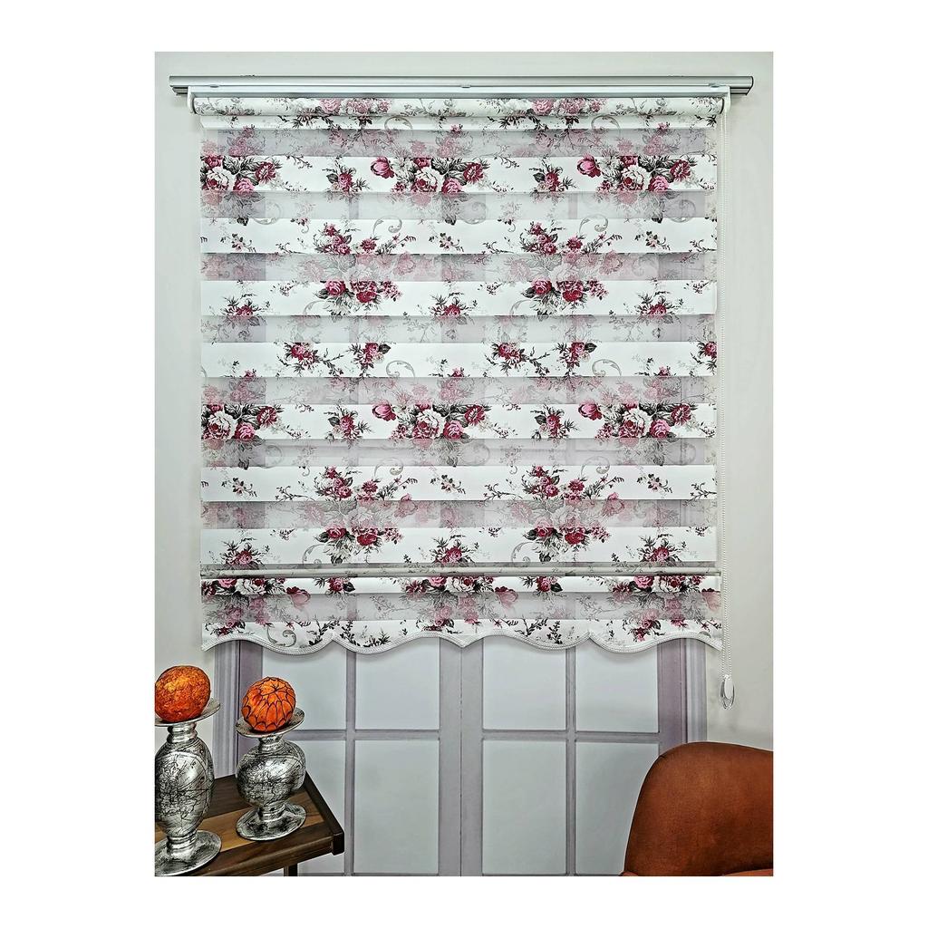 Рулонные шторы для окон с розовым рисунком Зебра Рулонные шторы Mz136