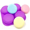 1Pc 4 Cavity Silicone Soap Mold Diy Handmade Craft Cake Decorating Tools Tray Easy To Demould Round Circles Soap Mold