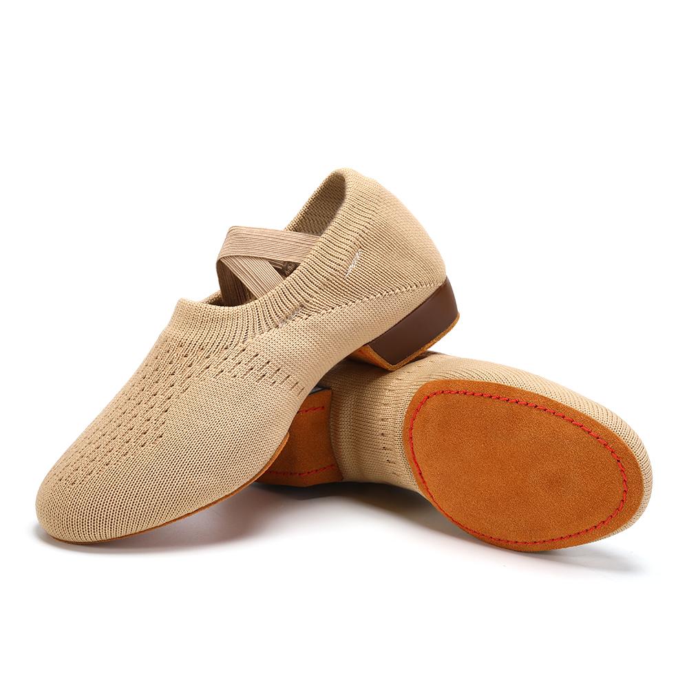 Летающая тканая танцевальная обувь для балета, йоги, домашняя дышащая танцевальная обувь с плоской подошвой для женщин и девочек, танцевальная обувь для учителей
